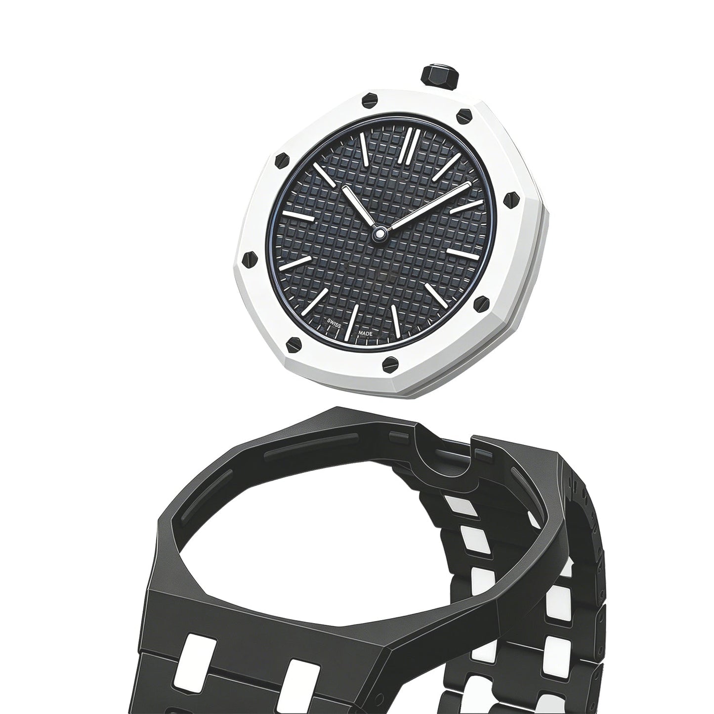 Oak Pop Exclusive Black And White Bioceramic Strap