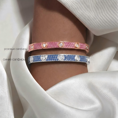 [Elowen-jewel]2026 PAVE GEMSTONE LOVE BRACELET 6.1MM 10 DIAMONDS