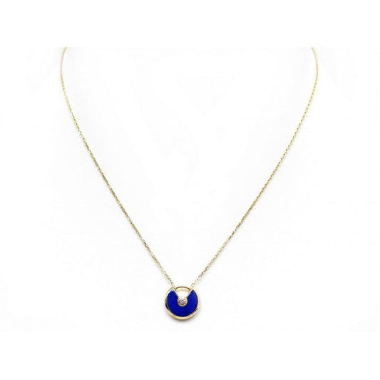 [Elowen Jewels]AMULETTE ROSE GOLD AGATE NECKLACE