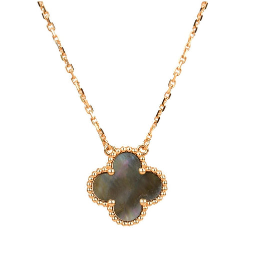 [Elowen Jewels]CLOVER 15MM  GRAY MOTHER OF PEARL NECKLACE