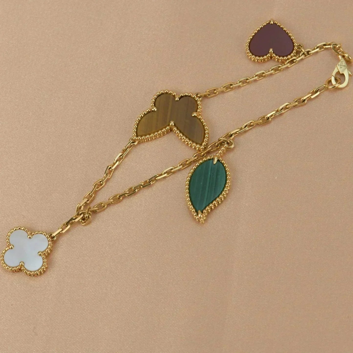 [Elowen Jewels]LUCKY SPRING 5 MOTIF GOLD BRACELET