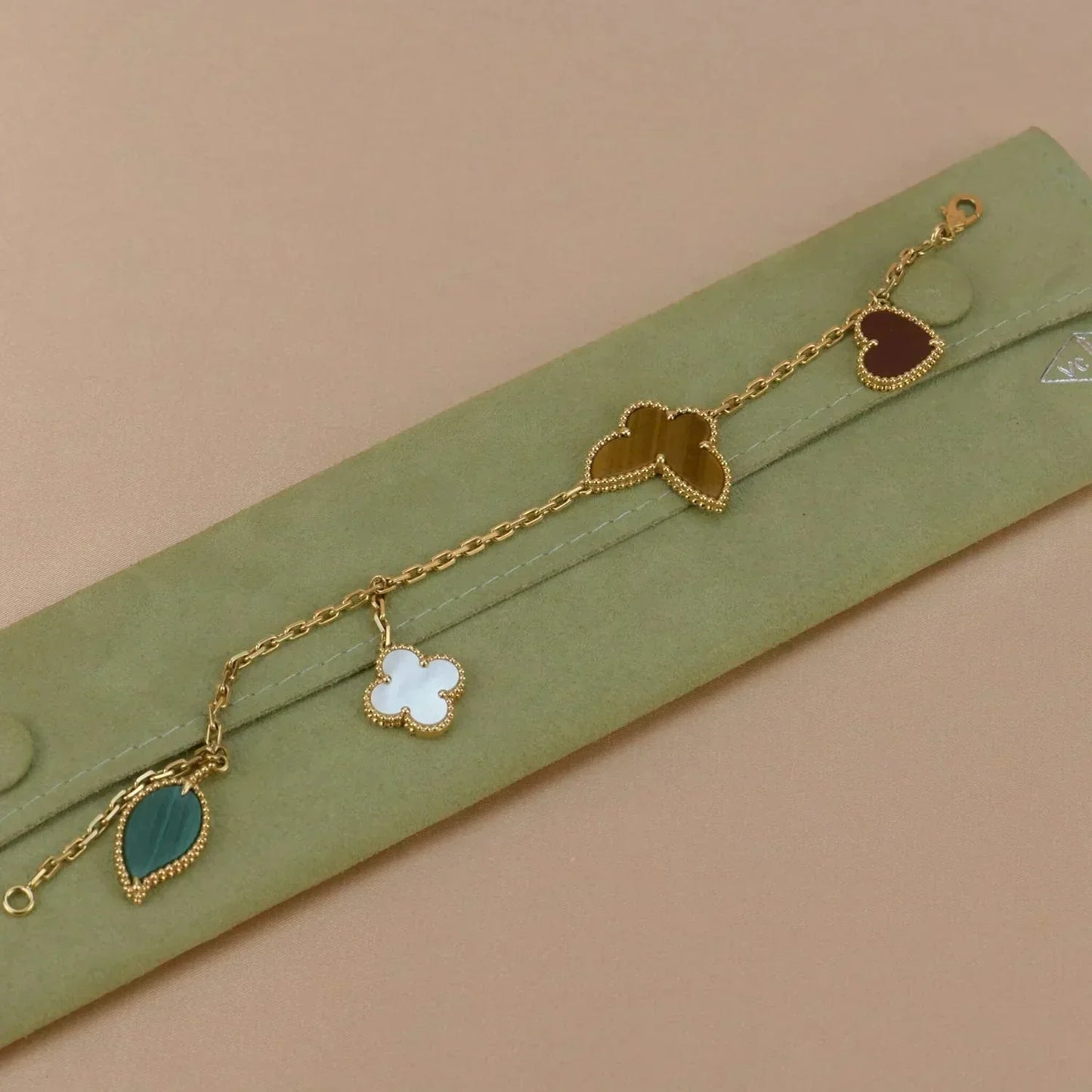 [Elowen Jewels]LUCKY SPRING 5 MOTIF GOLD BRACELET