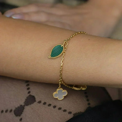 [Elowen Jewels]LUCKY SPRING 5 MOTIF GOLD BRACELET