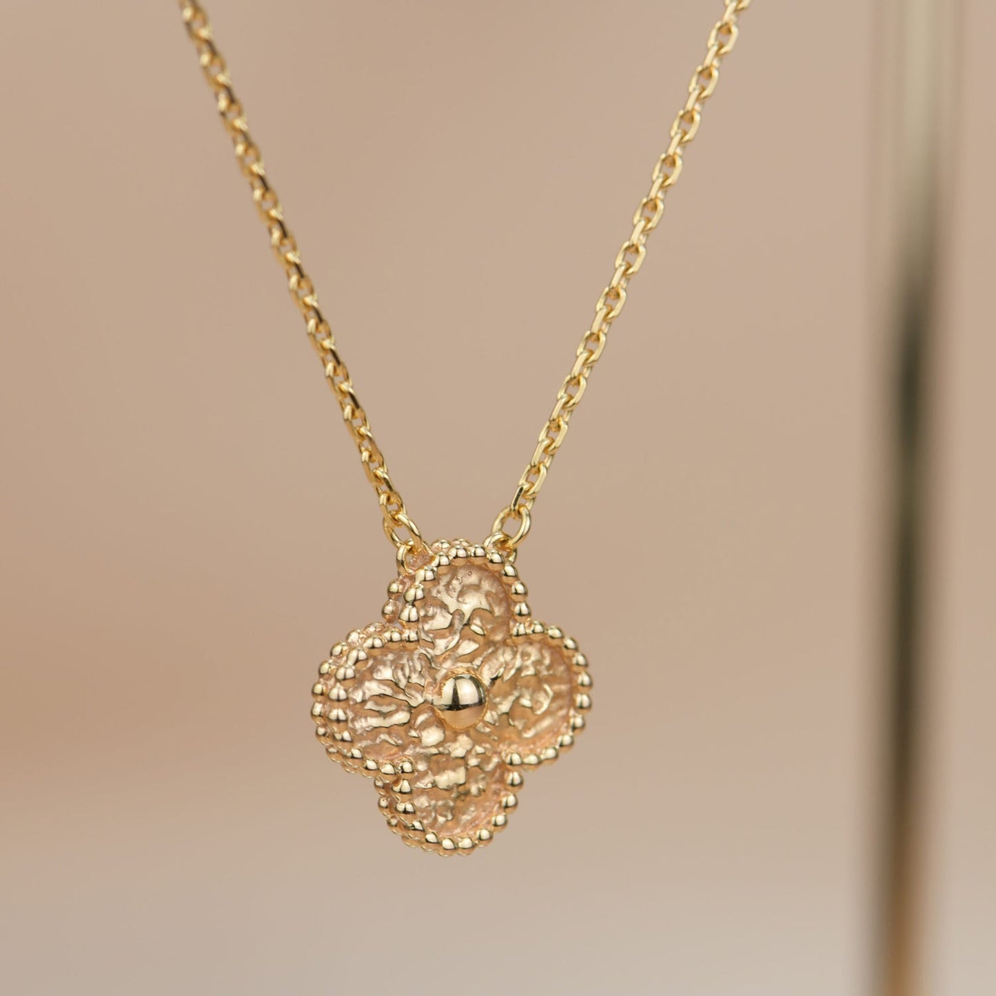 [Elowen Jewels]CLOVER 15MM  BRONZING NECKLACE