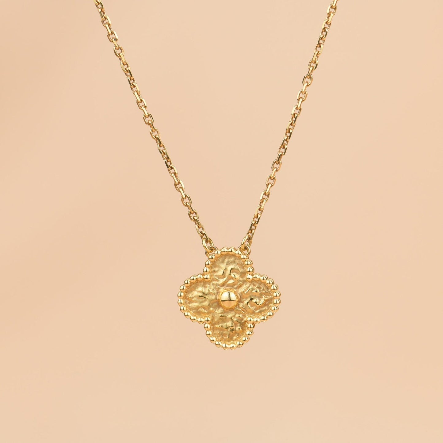 [Elowen Jewels]CLOVER 15MM  BRONZING NECKLACE