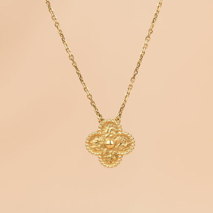 [Elowen Jewels]CLOVER 15MM  BRONZING NECKLACE