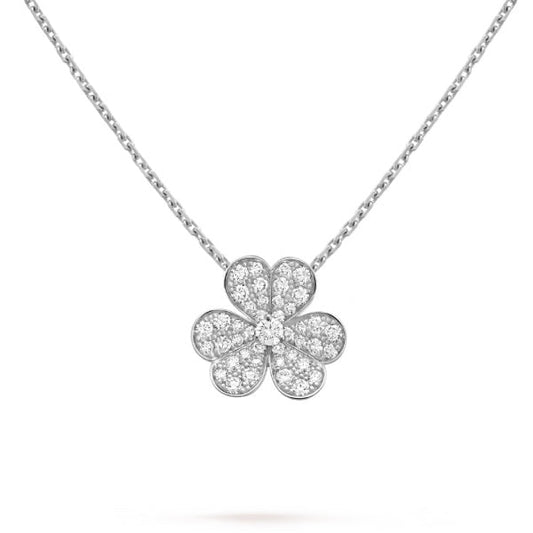 [Elowen Jewels]CLOVER DIAMOND NECKLACE SILVER