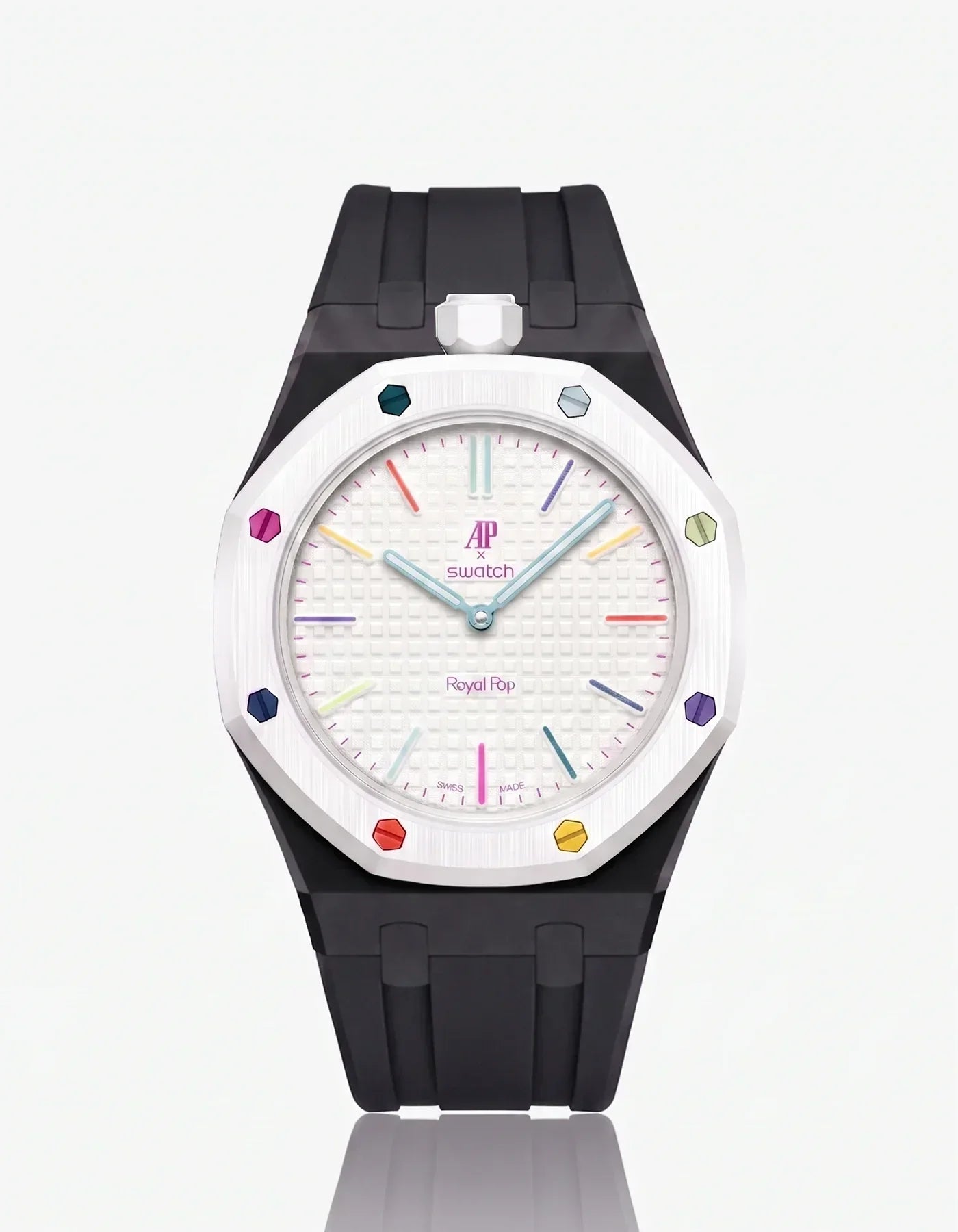 Silicone Strap & Case  Royal Pop Huit Blanc(Customize  Colors)