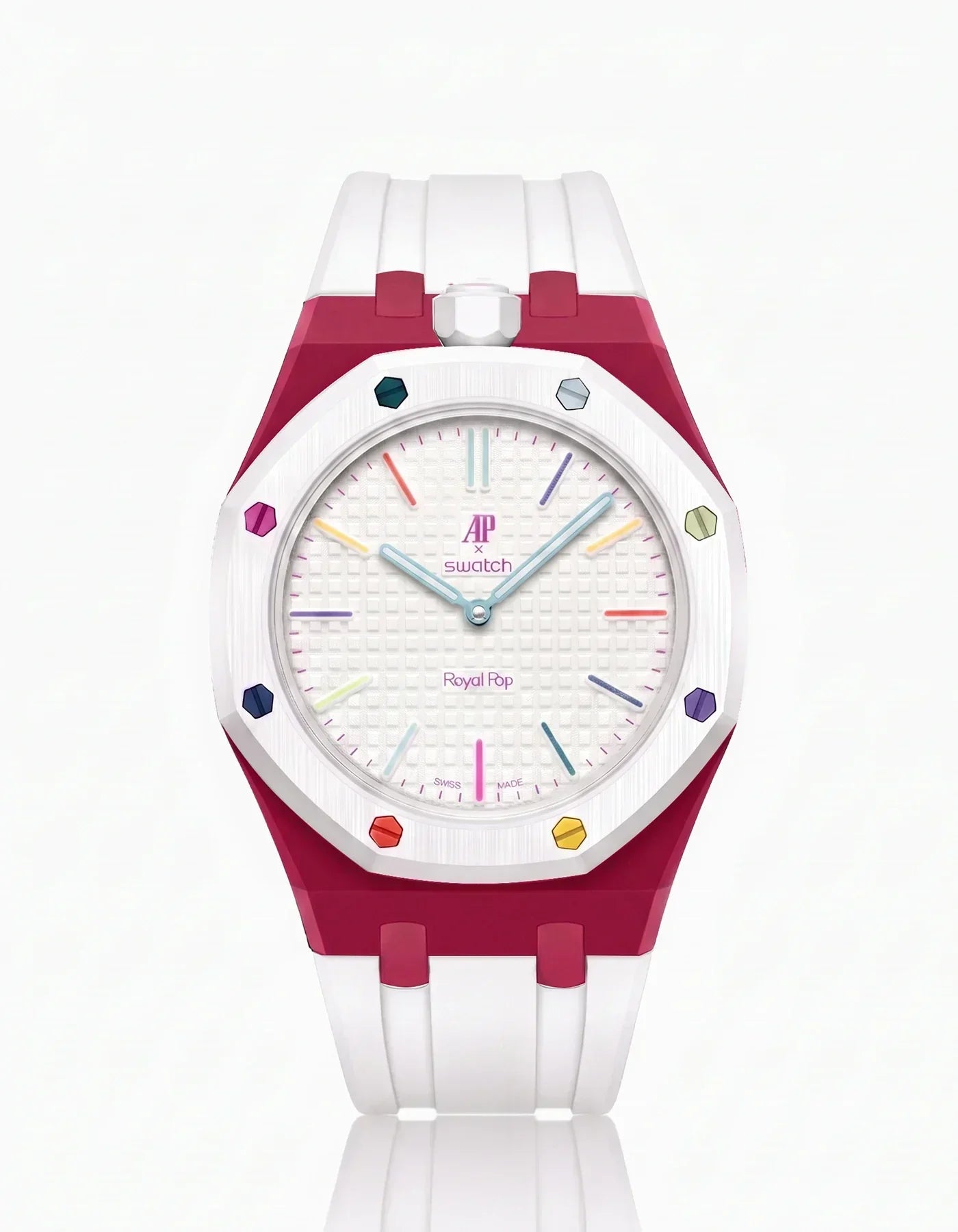 Silicone Strap & Case  Royal Pop Huit Blanc(Customize  Colors)