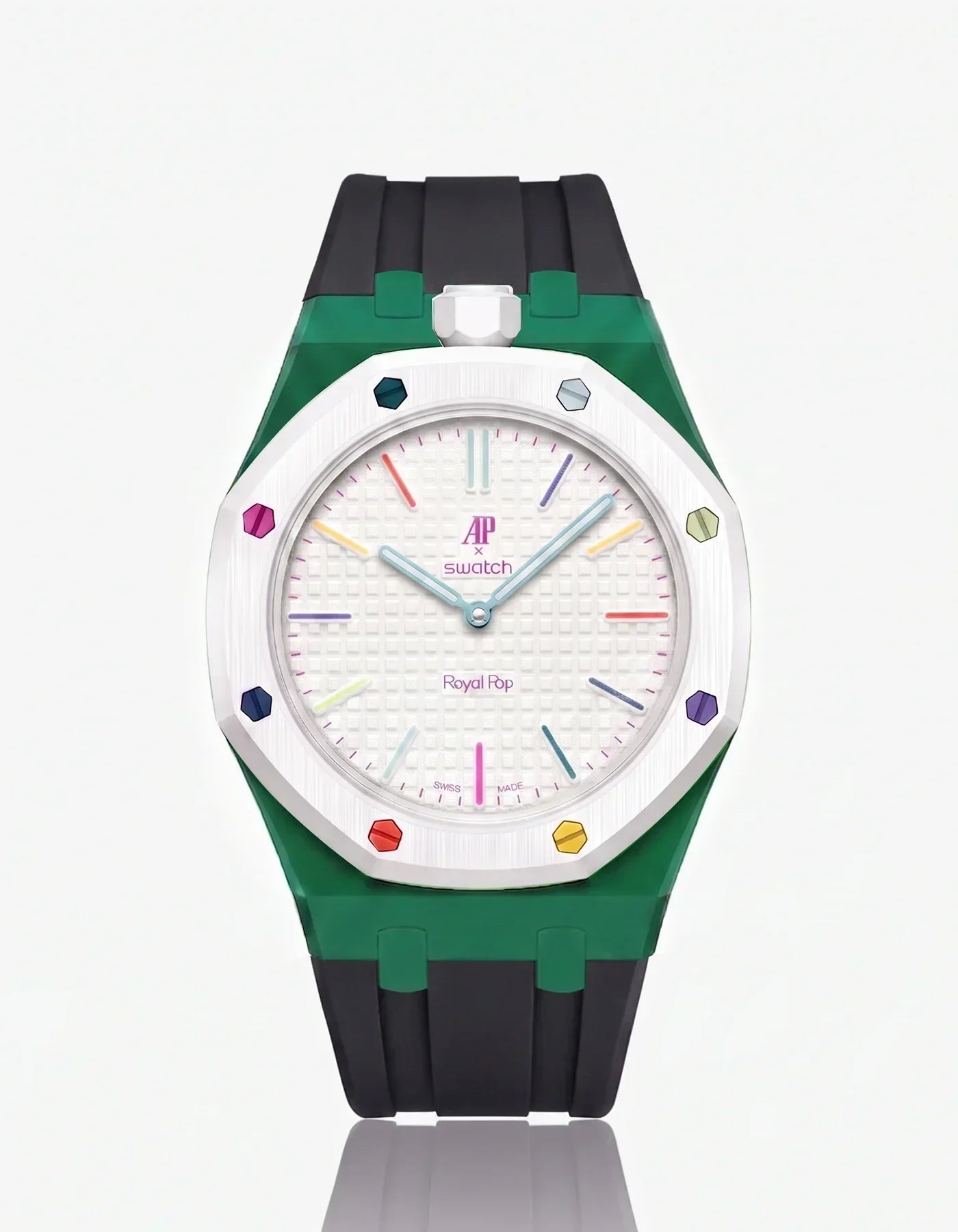 Silicone Strap & Case  Royal Pop Huit Blanc(Customize  Colors)