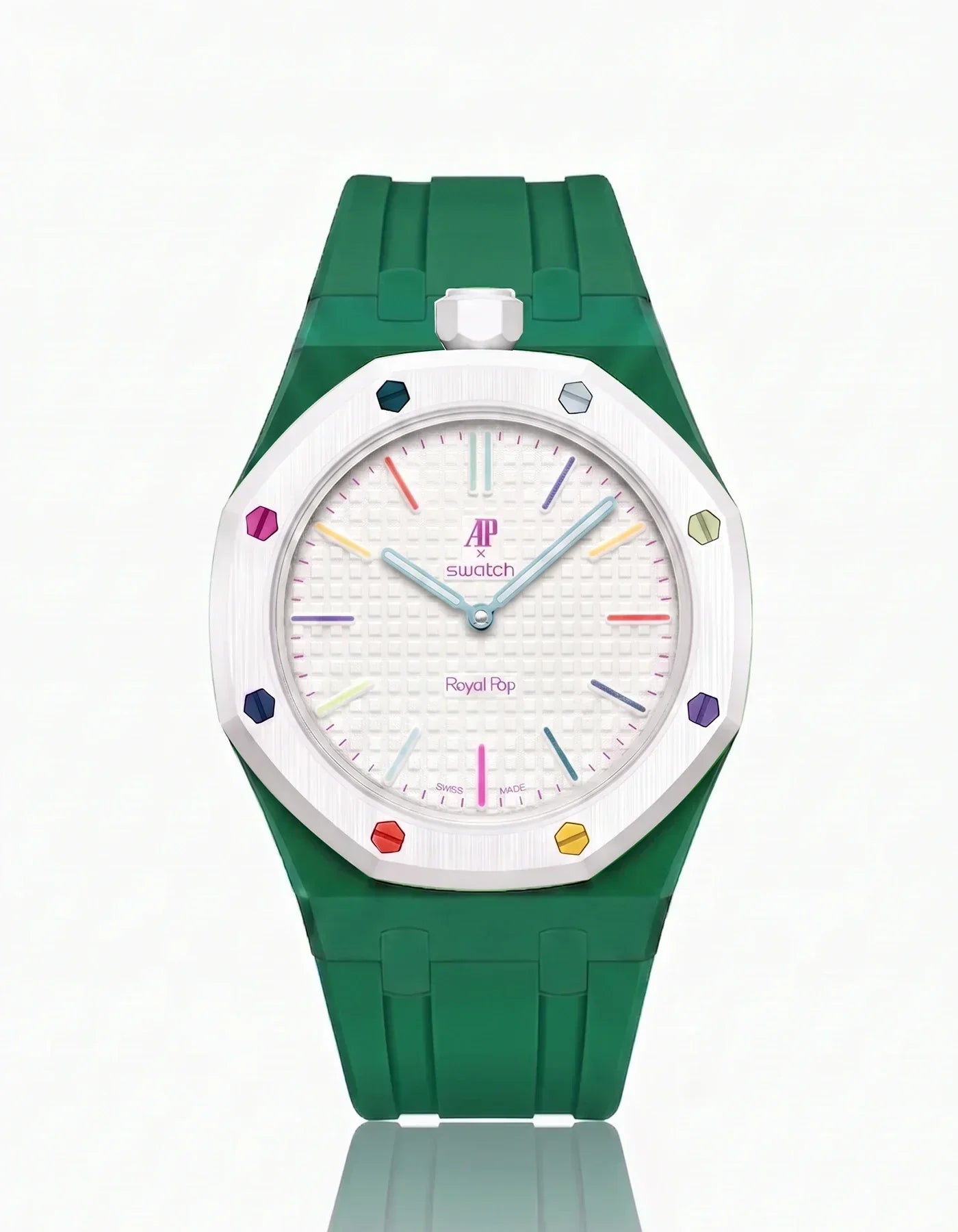 Silicone Strap & Case  Royal Pop Huit Blanc(Customize  Colors)