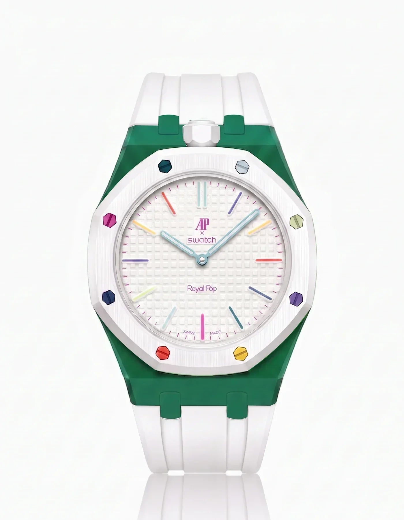Silicone Strap & Case  Royal Pop Huit Blanc(Customize  Colors)