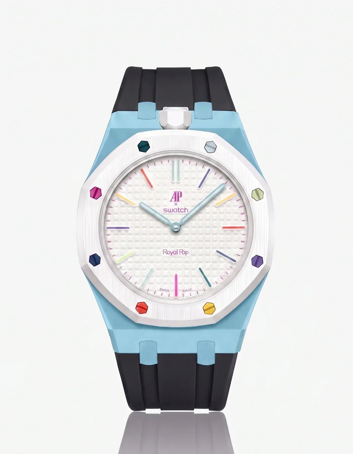 Silicone Strap & Case  Royal Pop Huit Blanc(Customize  Colors)