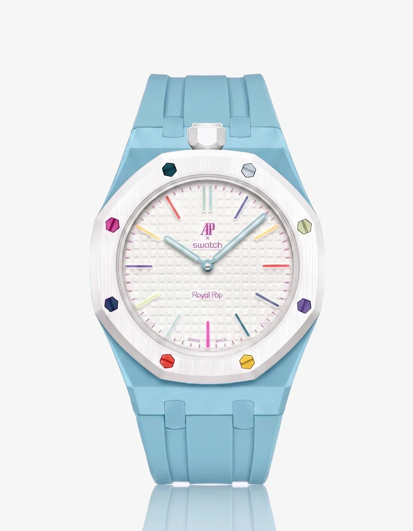 Silicone Strap & Case  Royal Pop Huit Blanc(Customize  Colors)