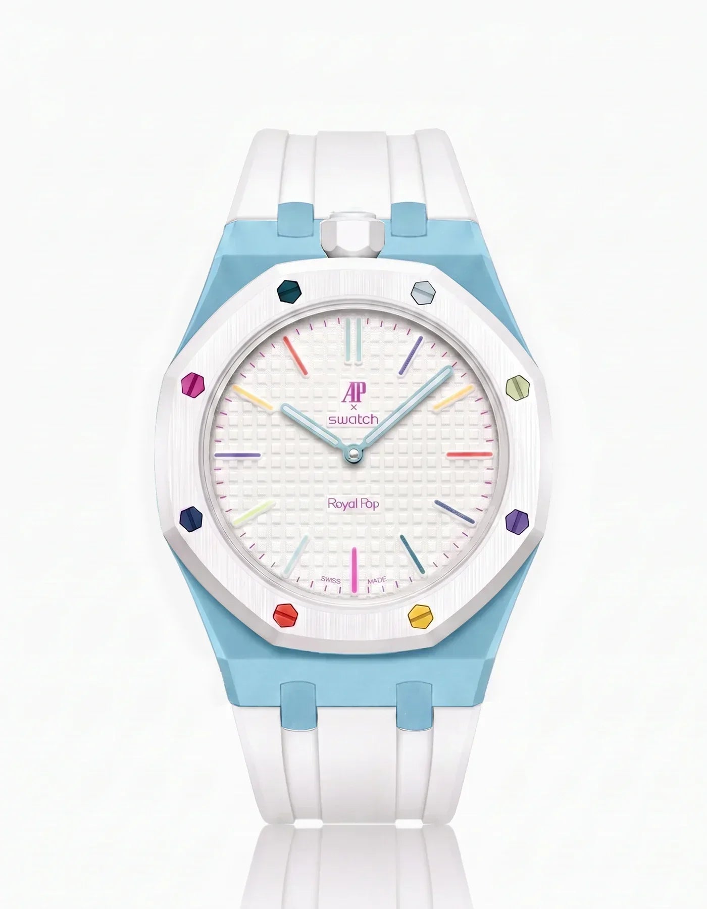 Silicone Strap & Case  Royal Pop Huit Blanc(Customize  Colors)