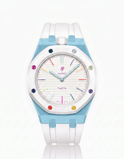 Silicone Strap & Case  Royal Pop Huit Blanc(Customize  Colors)