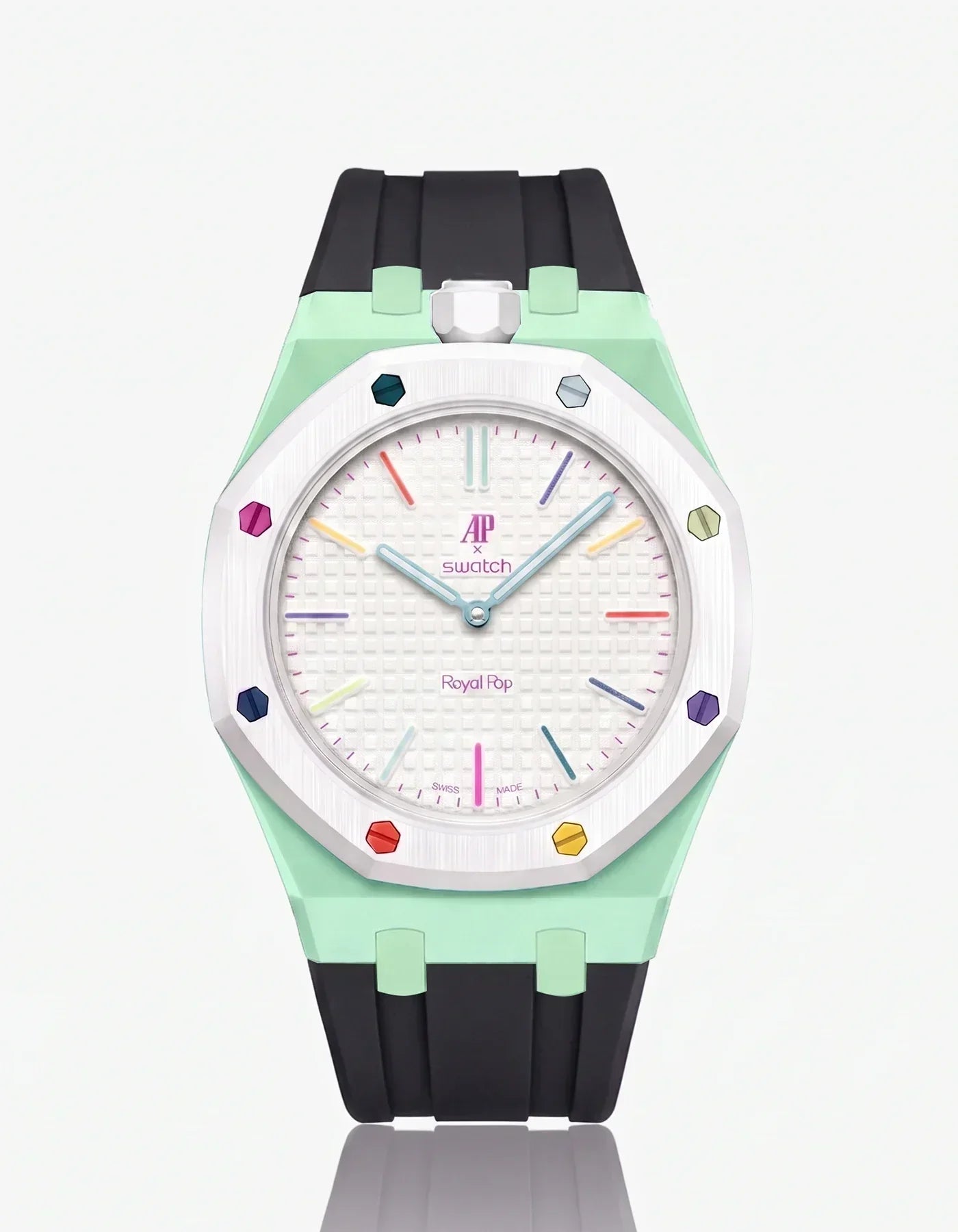 Silicone Strap & Case  Royal Pop Huit Blanc(Customize  Colors)