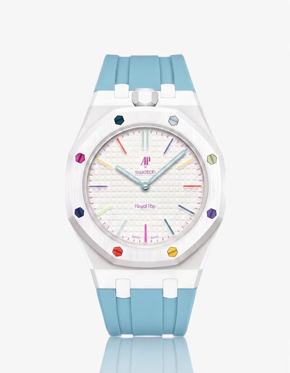 Silicone Strap & Case  Royal Pop Huit Blanc(Customize  Colors)