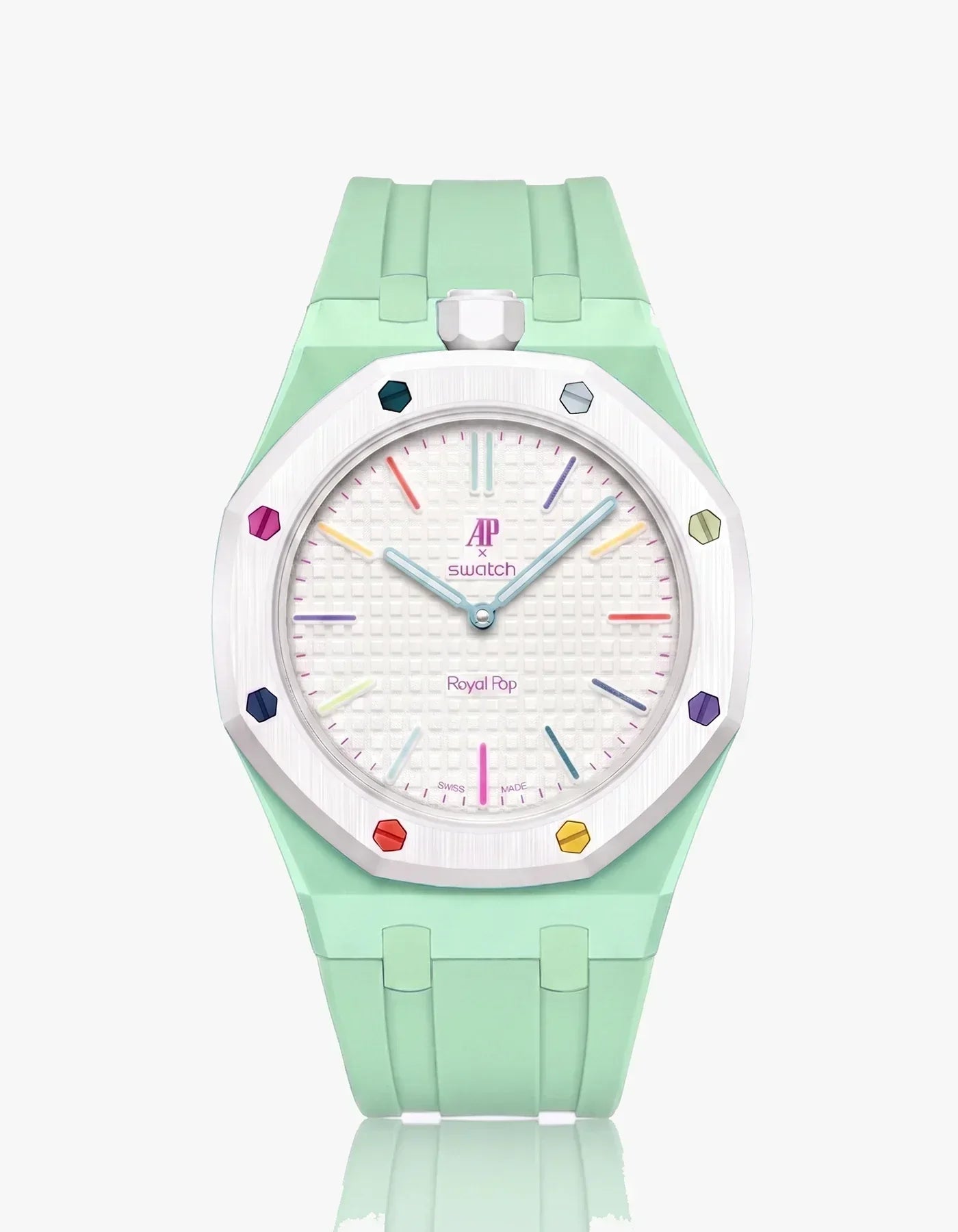 Silicone Strap & Case  Royal Pop Huit Blanc(Customize  Colors)