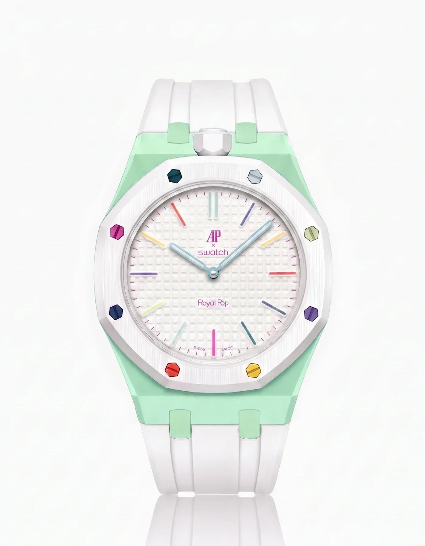Silicone Strap & Case  Royal Pop Huit Blanc(Customize  Colors)