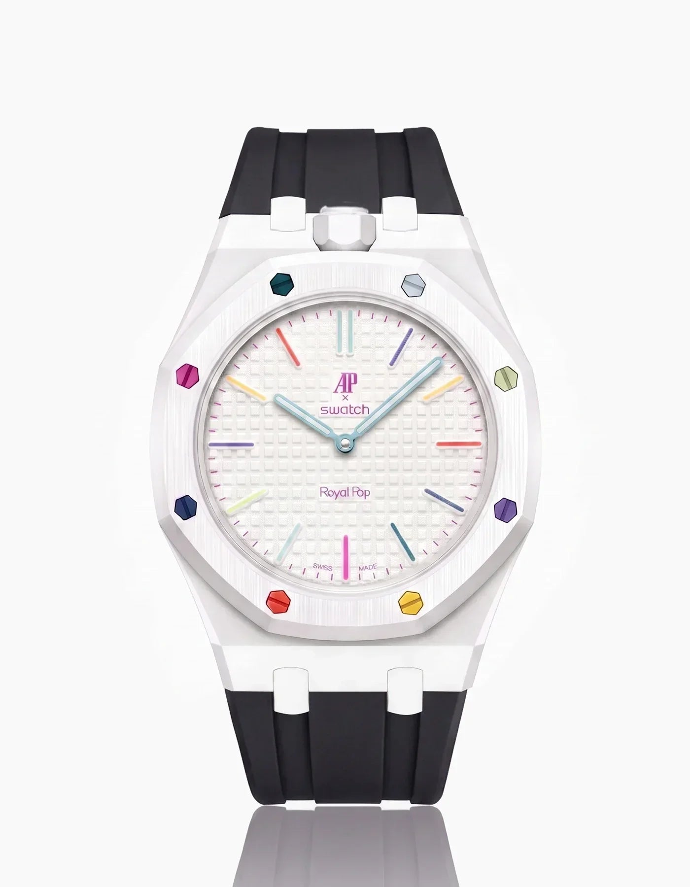 Silicone Strap & Case  Royal Pop Huit Blanc(Customize  Colors)