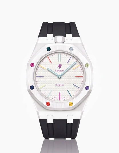 Silicone Strap & Case  Royal Pop Huit Blanc(Customize  Colors)