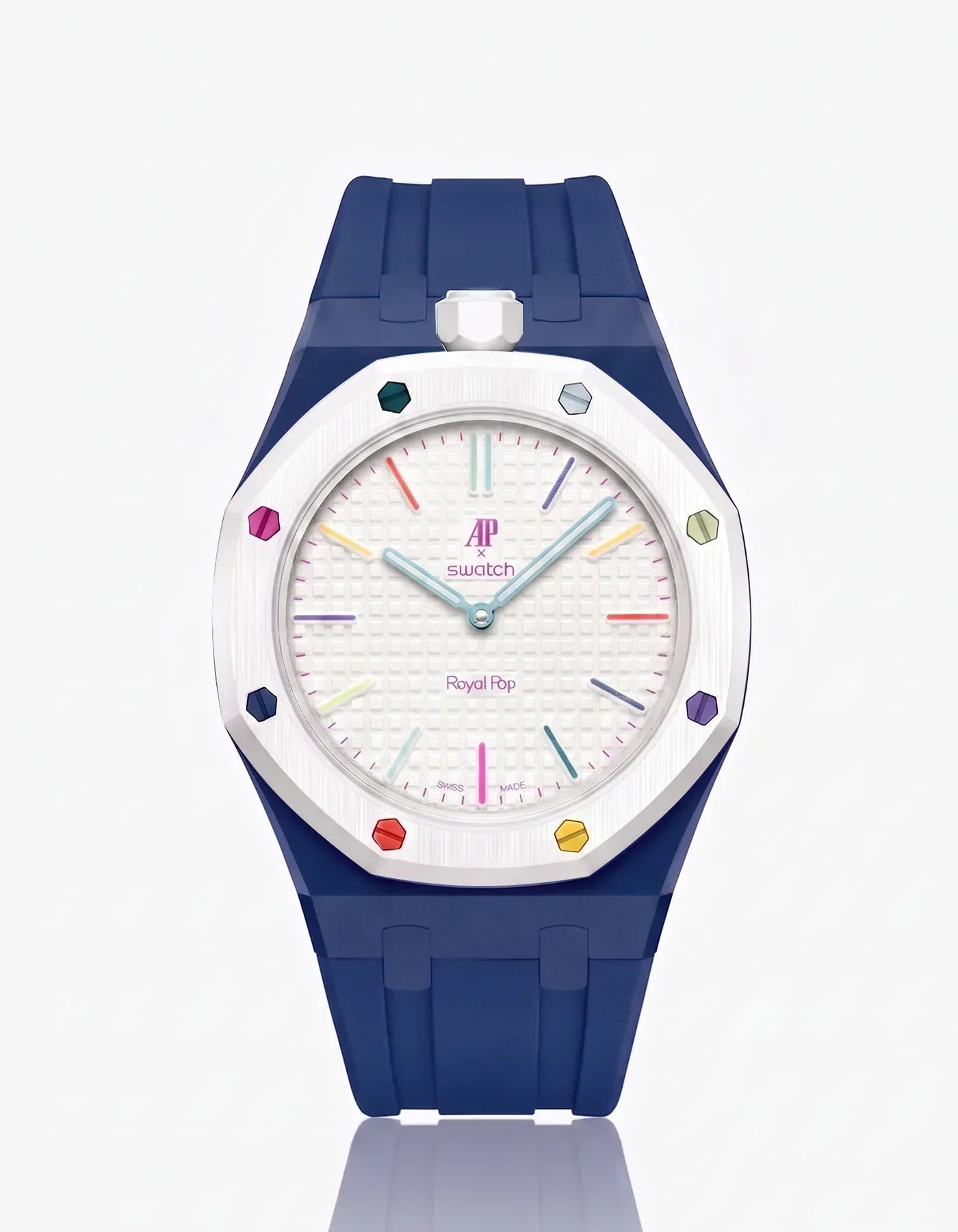 Silicone Strap & Case  Royal Pop Huit Blanc(Customize  Colors)