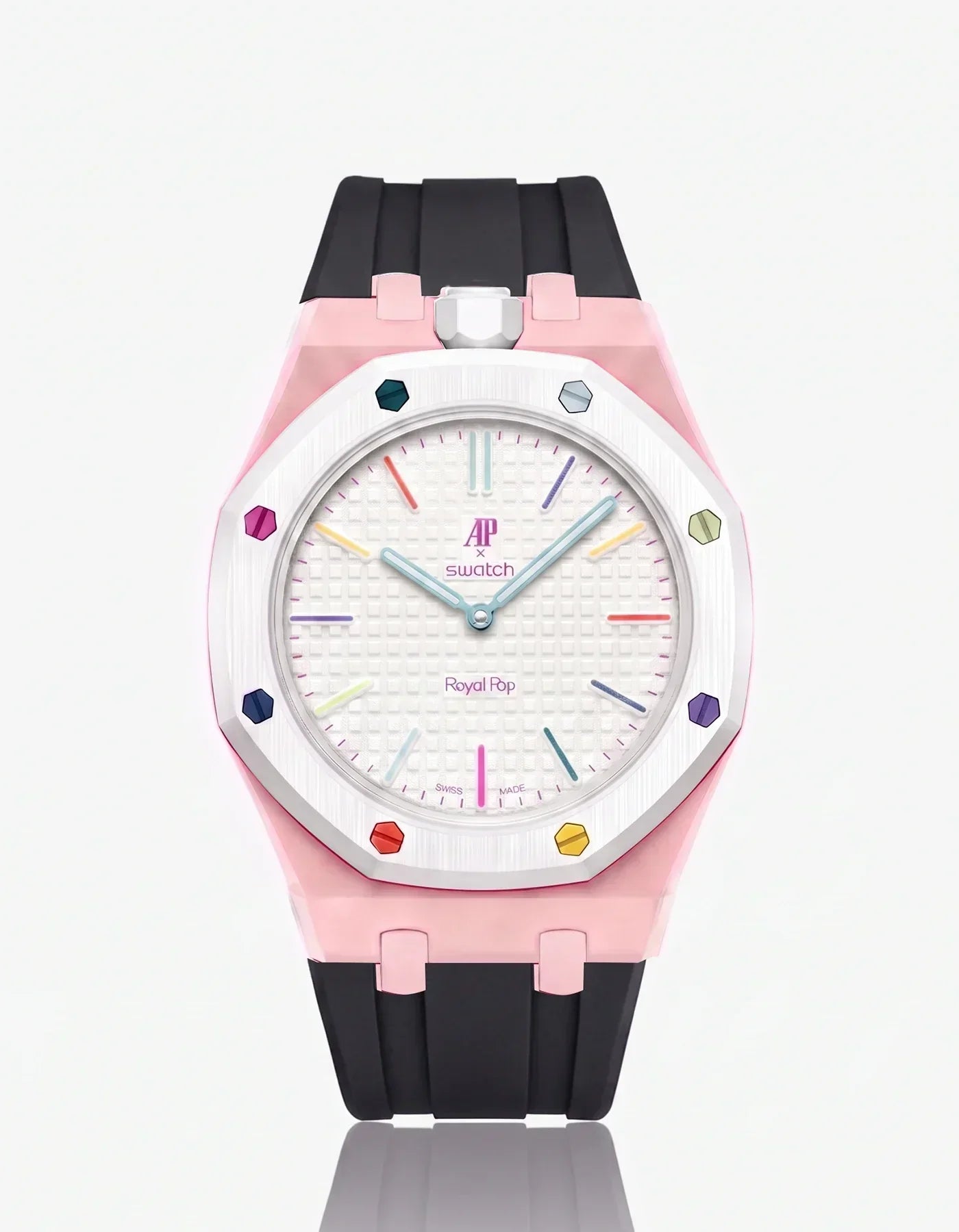 Silicone Strap & Case  Royal Pop Huit Blanc(Customize  Colors)