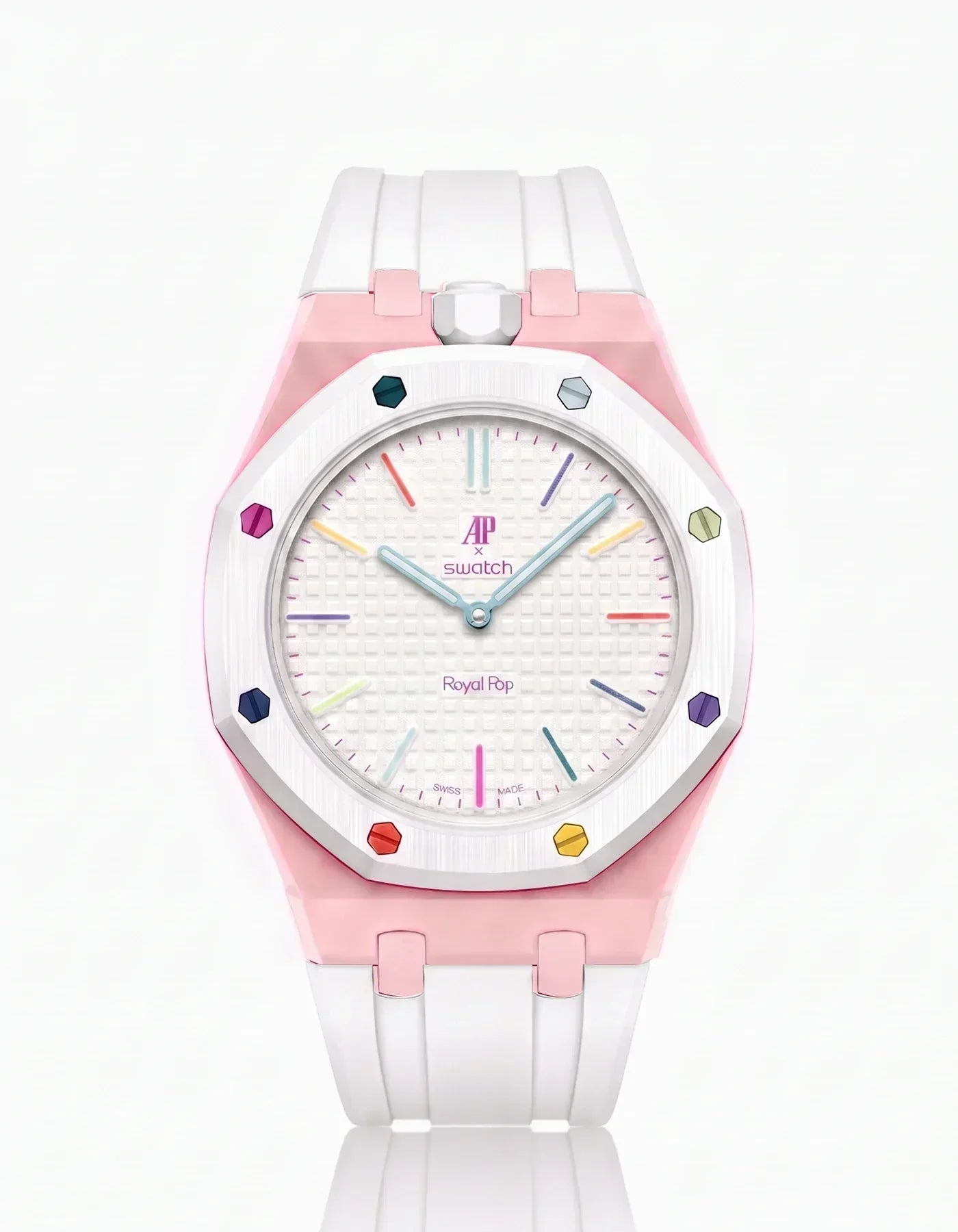 Silicone Strap & Case  Royal Pop Huit Blanc(Customize  Colors)