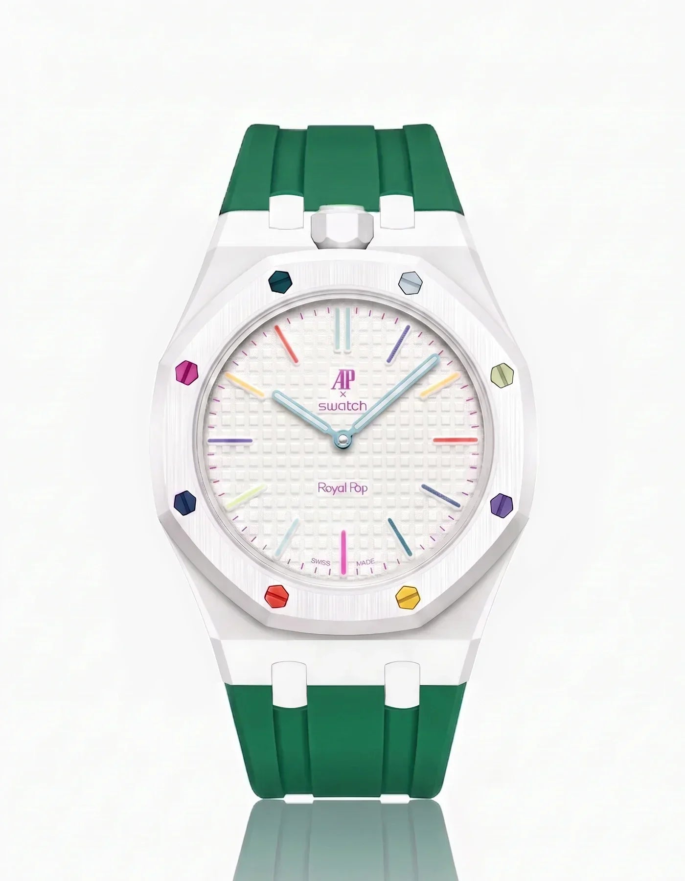 Silicone Strap & Case  Royal Pop Huit Blanc(Customize  Colors)
