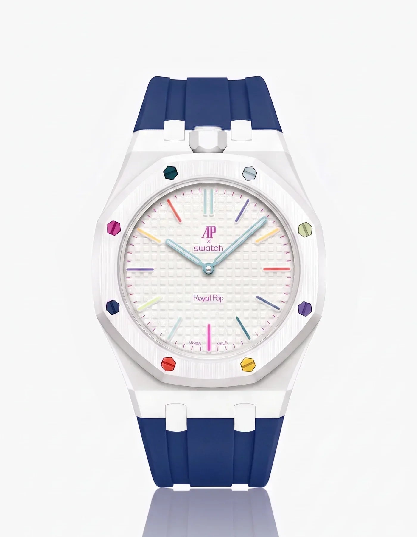 Silicone Strap & Case  Royal Pop Huit Blanc(Customize  Colors)