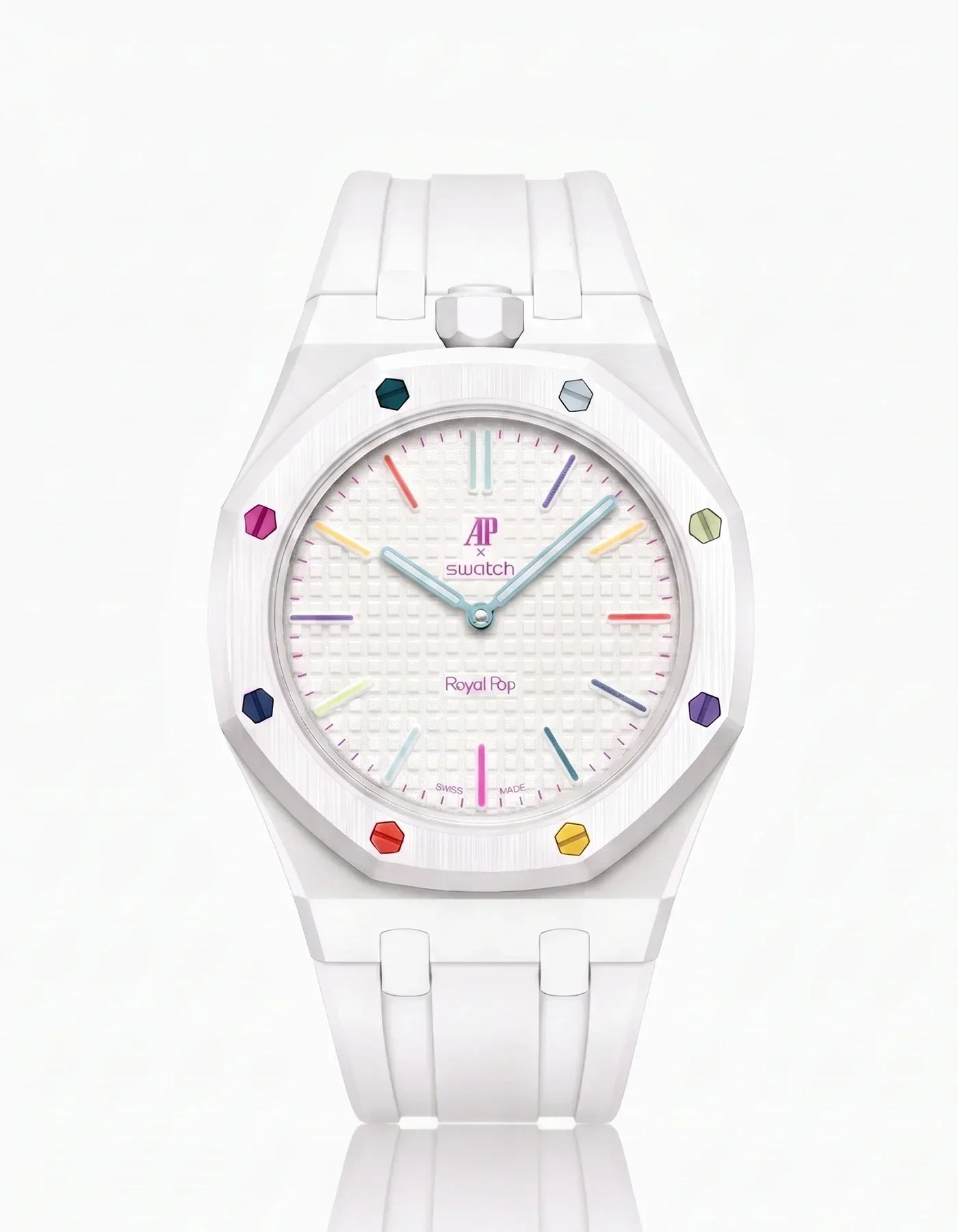 Silicone Strap & Case  Royal Pop Huit Blanc(Customize  Colors)