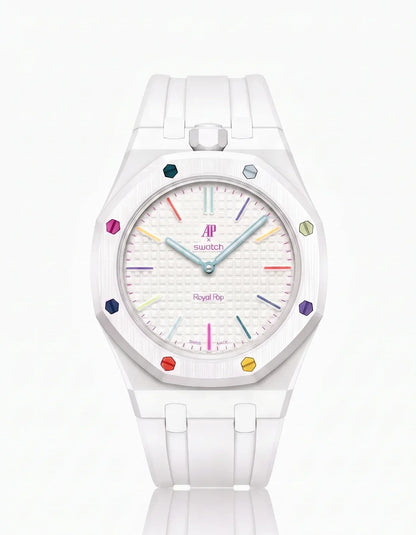 Silicone Strap & Case  Royal Pop Huit Blanc(Customize  Colors)