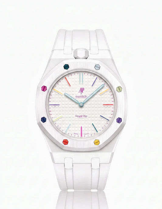 Silicone Strap & Case  Royal Pop Huit Blanc(Customize  Colors)