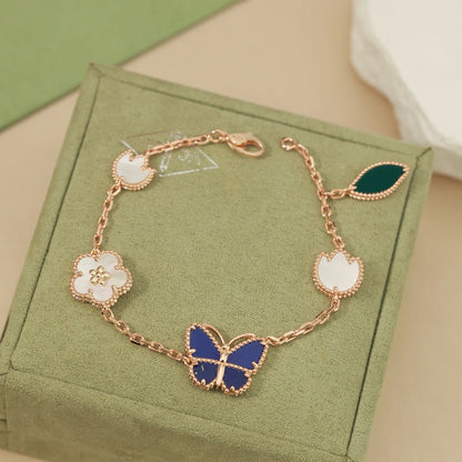 [Elowen Jewels]LUCKY SPRING BUTTERFLY 5 MOTIF BRACELET