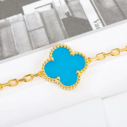 [Elowen Jewels] CLOVER 5 MOTIF TURQUOISE BRACELET COLLECTION