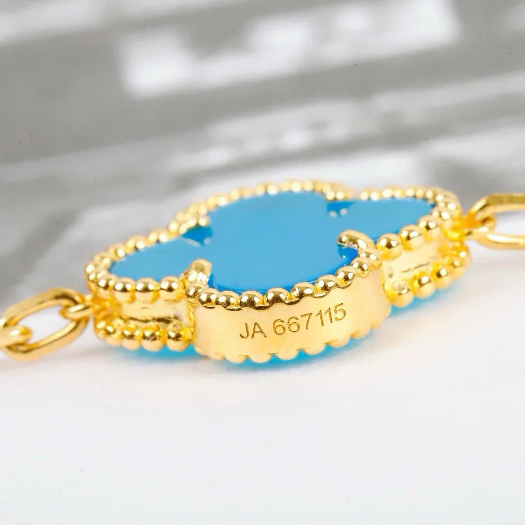 [Elowen Jewels] CLOVER 5 MOTIF TURQUOISE BRACELET COLLECTION