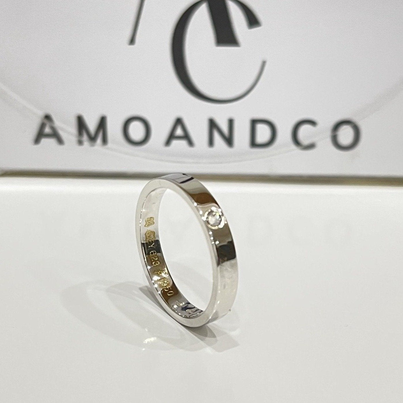 [Elowen Jewels]LOVE RING 4MM 1 DIAMOND
