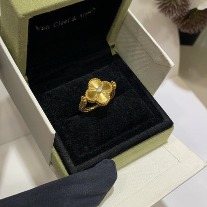[Elowen Jewels]CLOVER RIVERSIBLE BLUE AGATE RING