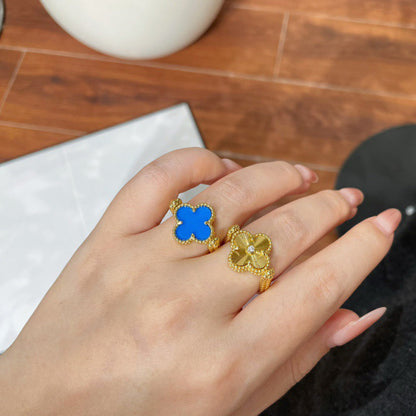 [Elowen Jewels]CLOVER RIVERSIBLE BLUE AGATE RING