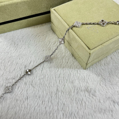 [Elowen Jewels]CLOVER 6 MOTIF DIAMOND LASER BRACELET