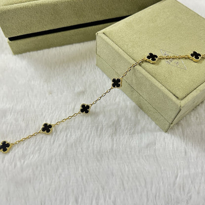 [Elowen Jewels]CLOVER 6 MOTIF  ONYXS BRACELET