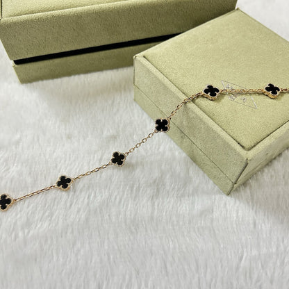 [Elowen Jewels]CLOVER 6 MOTIF  ONYXS BRACELET