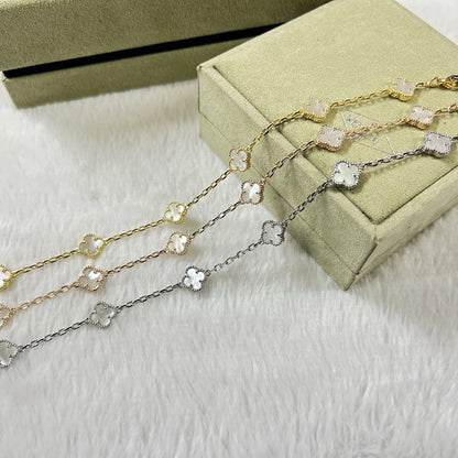 [Elowen Jewels]CLOVER 6 MOTIF WHITE MOP BRACELET