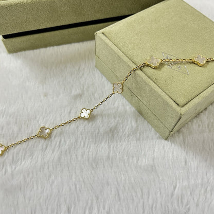 [Elowen Jewels]CLOVER 6 MOTIF WHITE MOP BRACELET