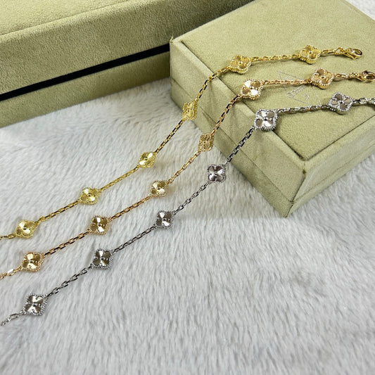 [Elowen Jewels]CLOVER 6 MOTIF DIAMOND BRACELET