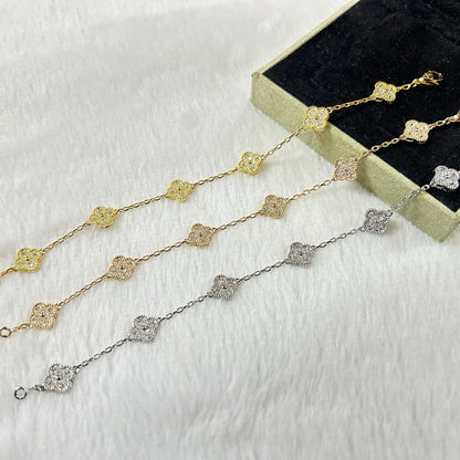[Elowen Jewels]CLOVER 6 MOTIF DIAMOND BRACELET