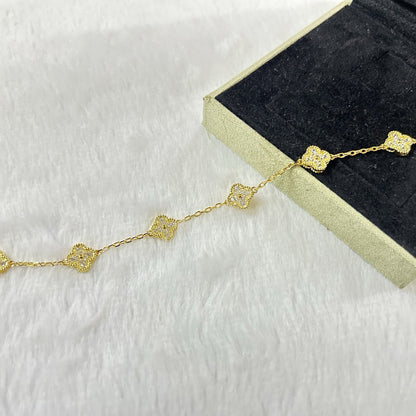 [Elowen Jewels]CLOVER 6 MOTIF DIAMOND BRACELET