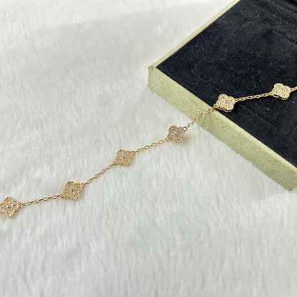 [Elowen Jewels]CLOVER 6 MOTIF DIAMOND BRACELET