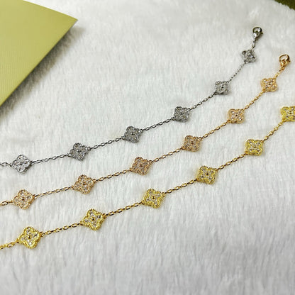 [Elowen Jewels]CLOVER 6 MOTIF DIAMOND BRACELET